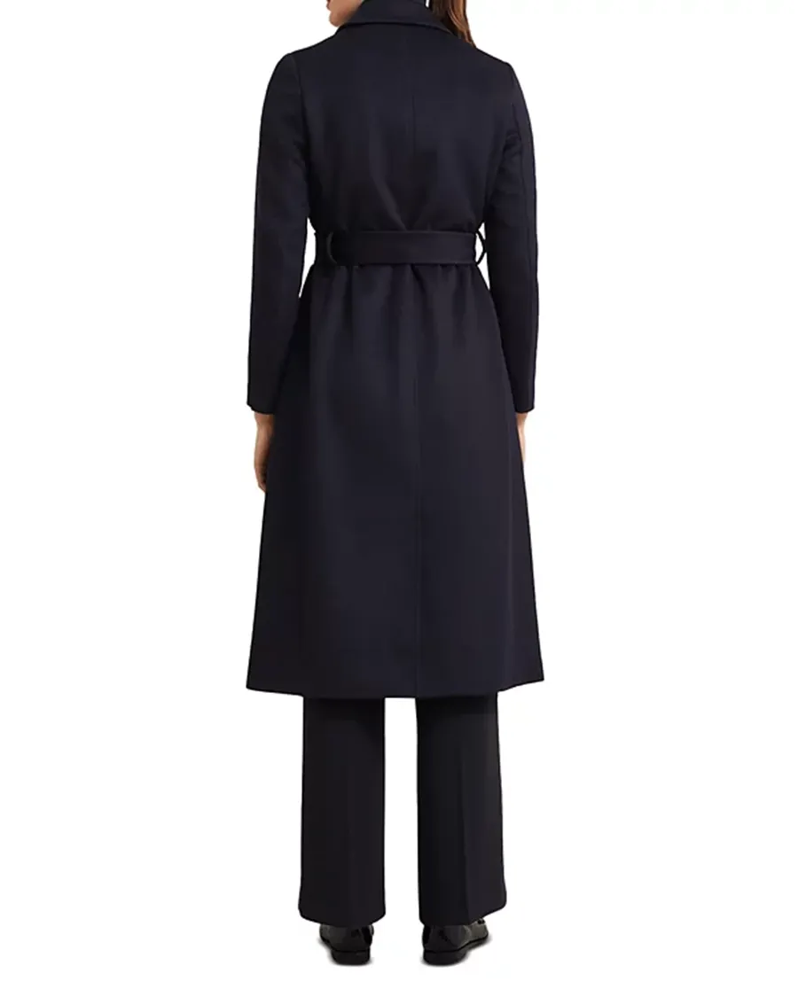Notch Collar Wool Belted Coat