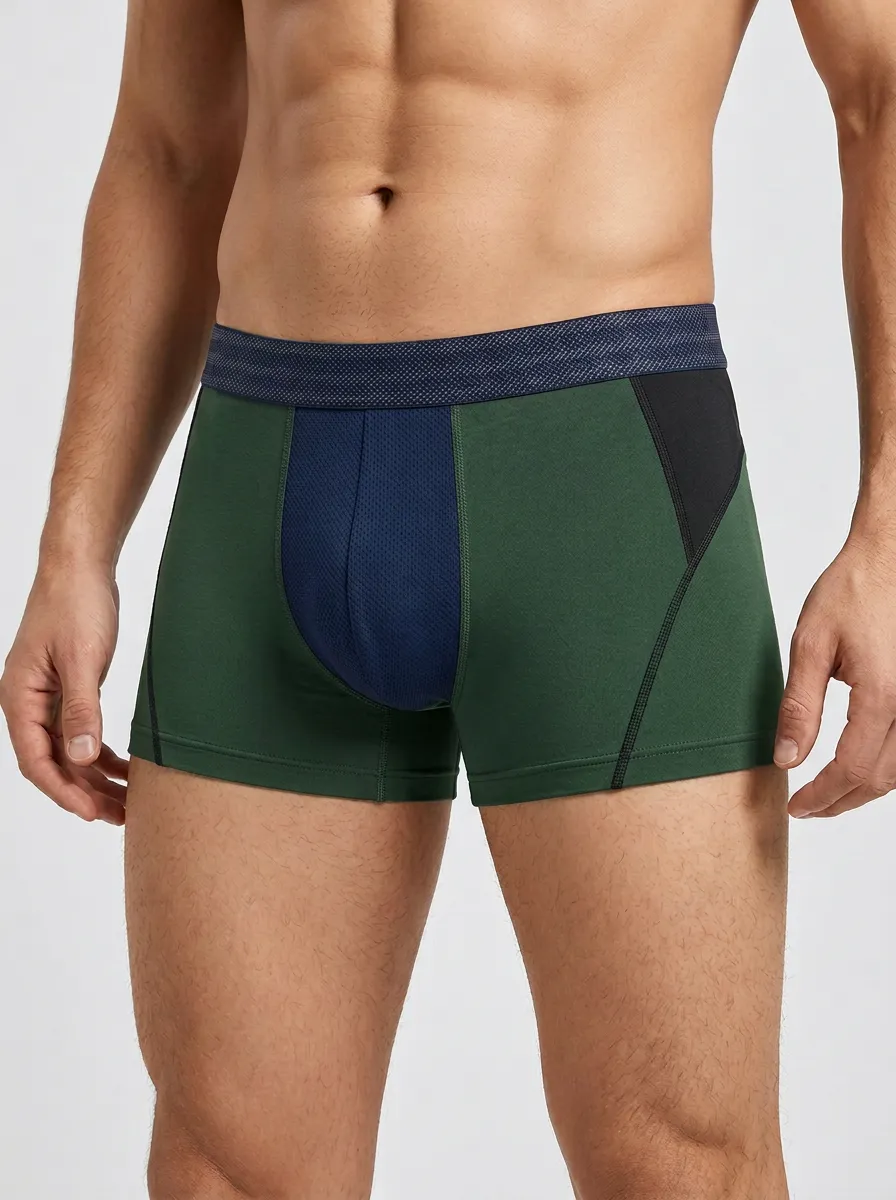 Athletic Performance Mesh-Panel Boxer Briefs