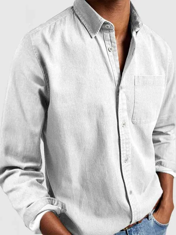 Garment Washed Pocket Shirt