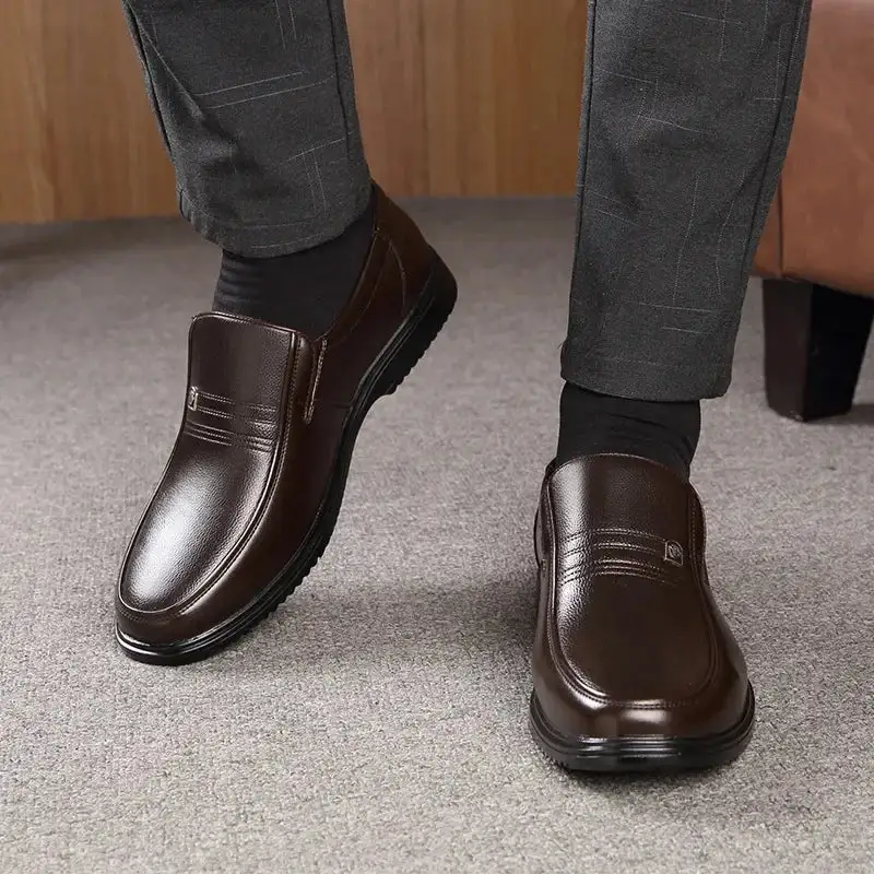 Leather Slip-On Business Shoes