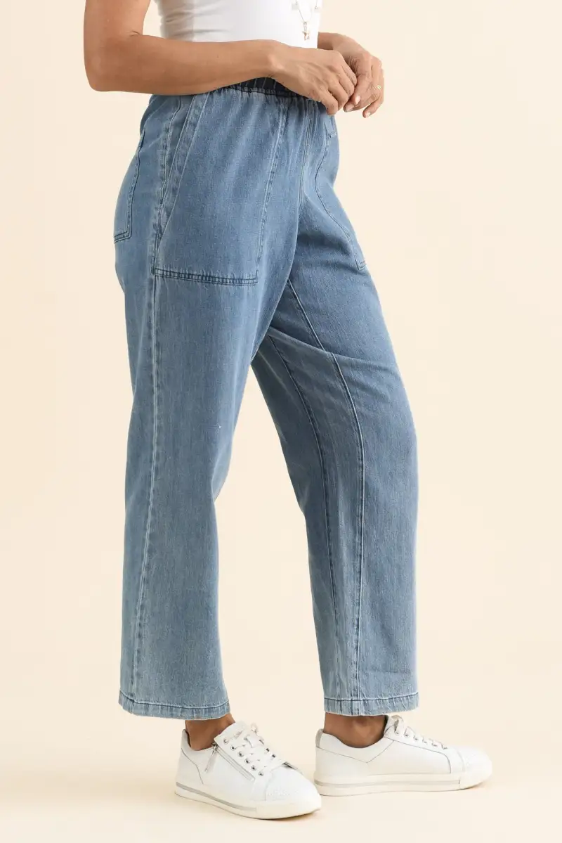 Mid Rise Elastic Waist Drawstring Jogger Pants