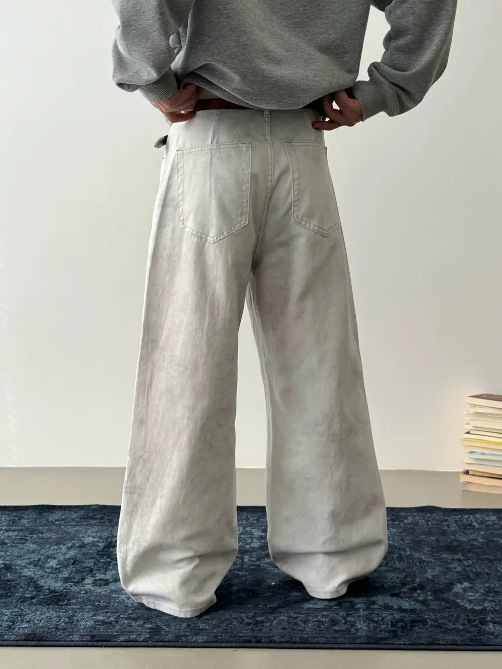 Vintage Faded Effect Casual Jeans