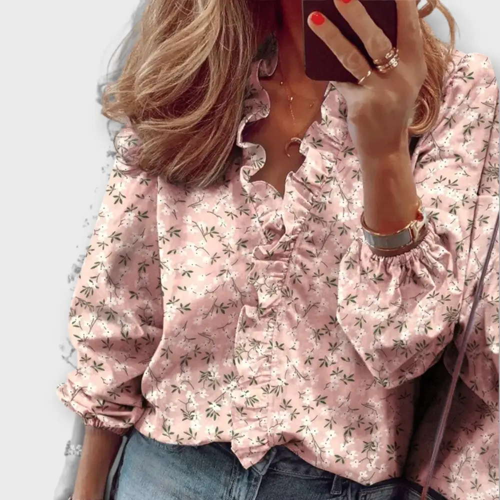 Ruffle Detail Everyday Blouse