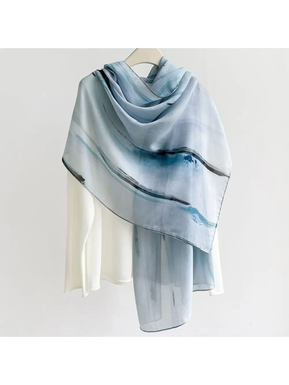 Modern Abstract Printed Summer Wrap Scarf