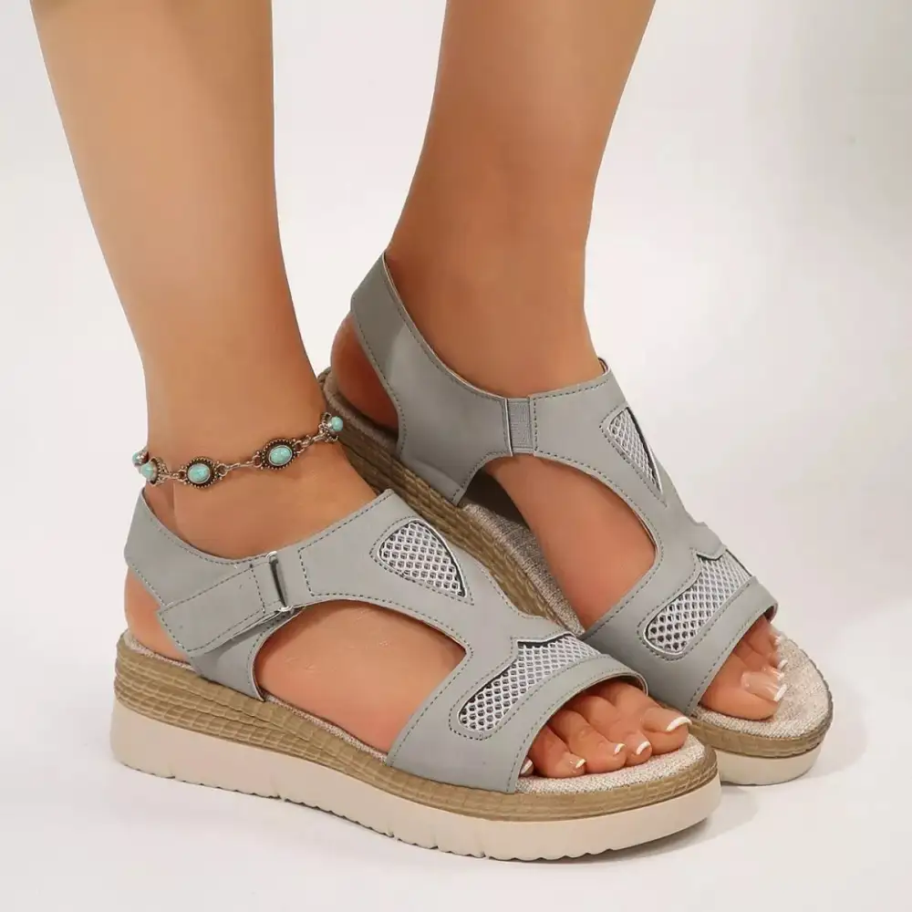 Daytime Lounge Open Toe Wedge Sandals