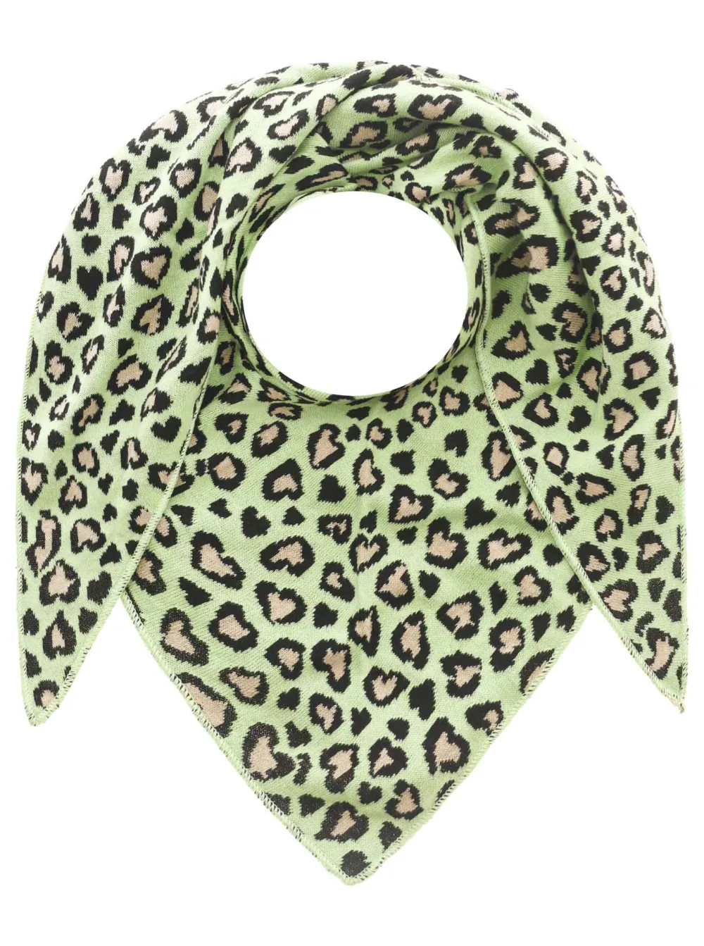 Textured Patterned Cotton Wool Leopard Pattern Fashion Scarf