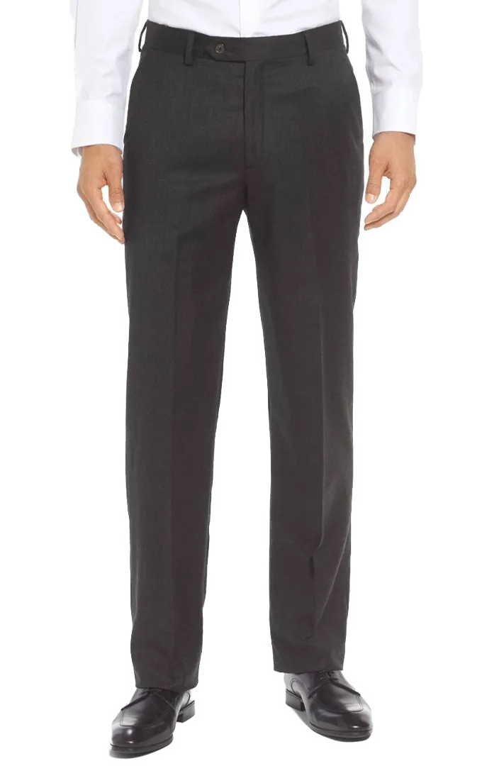 Everyday Gabardine Tropical Weave Flannel Flat Front Pleated Front Trousers