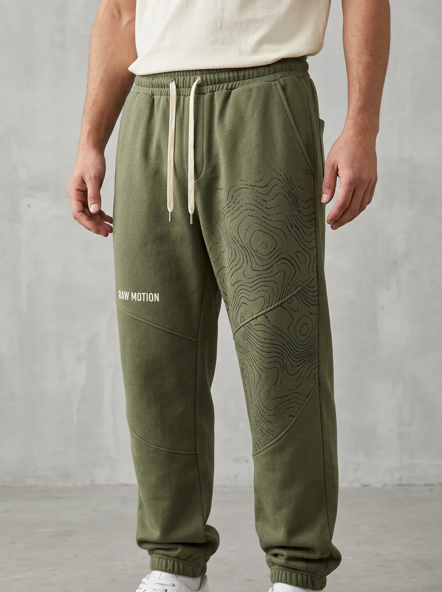 Casual Sweatpants Topographic Men's Sweatpants