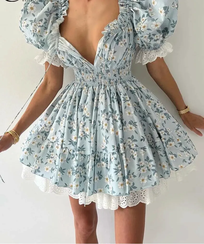 Modern Puff Sleeve Mini Dress