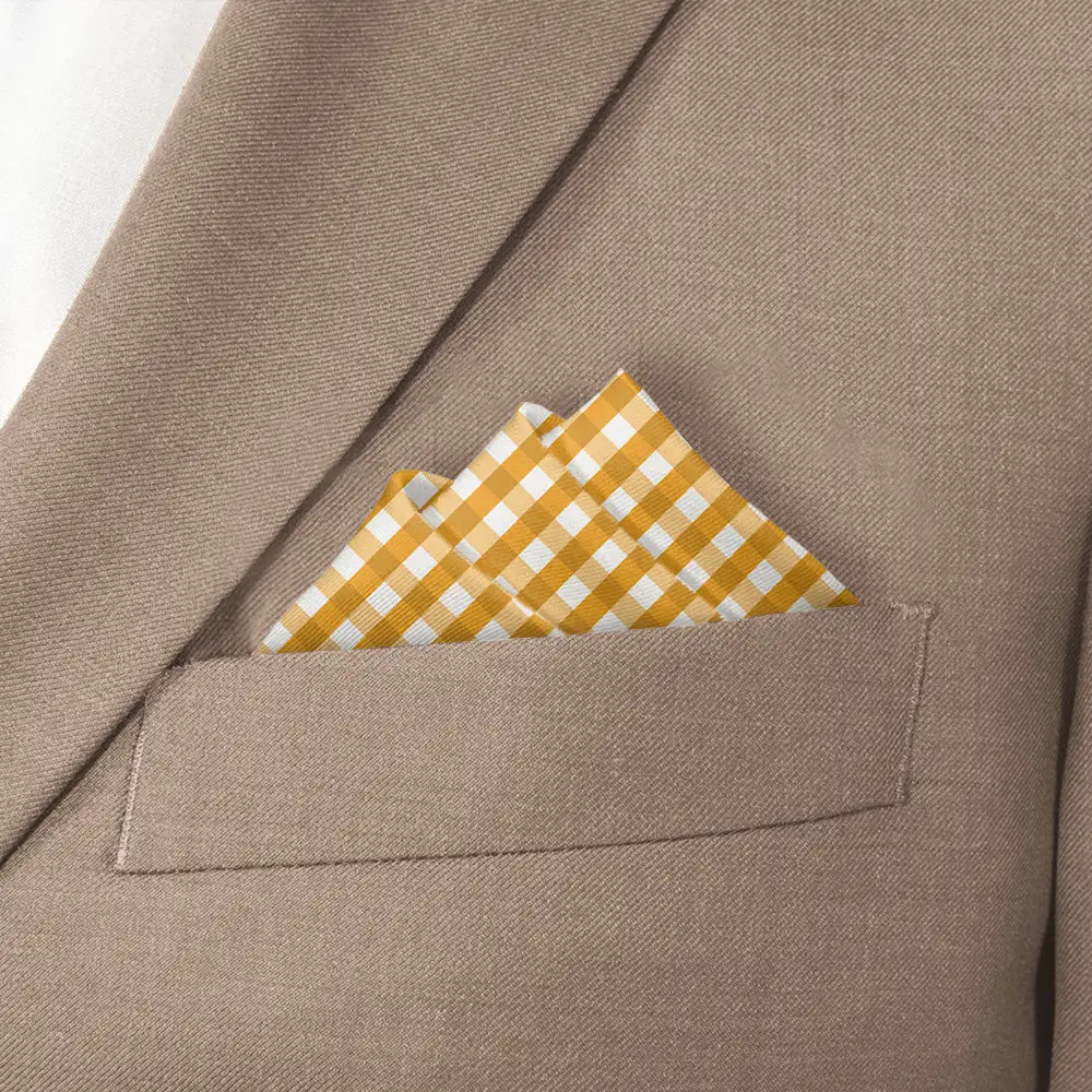Elegant Minimal Plaid Pocket Square