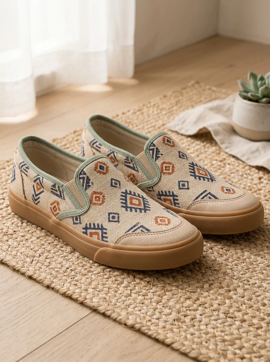 Women's Boho Tribal Pattern Printed Slip-on Shoes