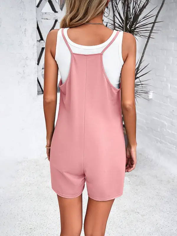 Clean Spaghetti Strap Jumpsuits Jumpsuit Accessory