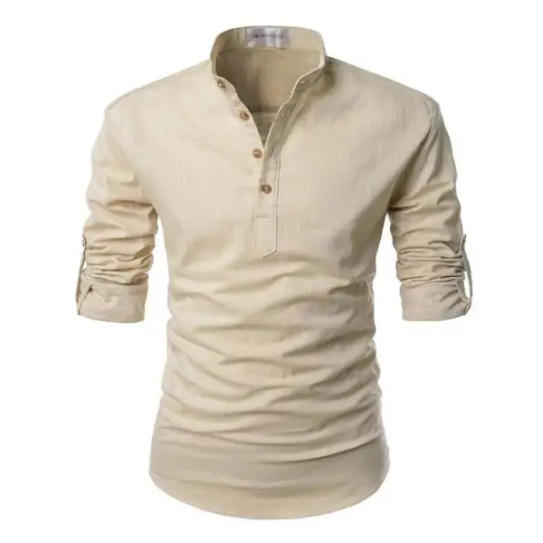 Relaxed Collar Band Shirt