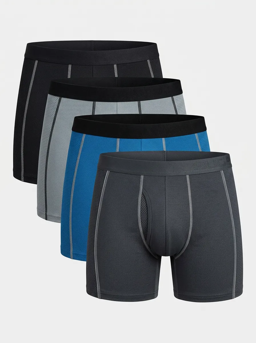 Signature Style Men's Four Pack Boxer Briefs