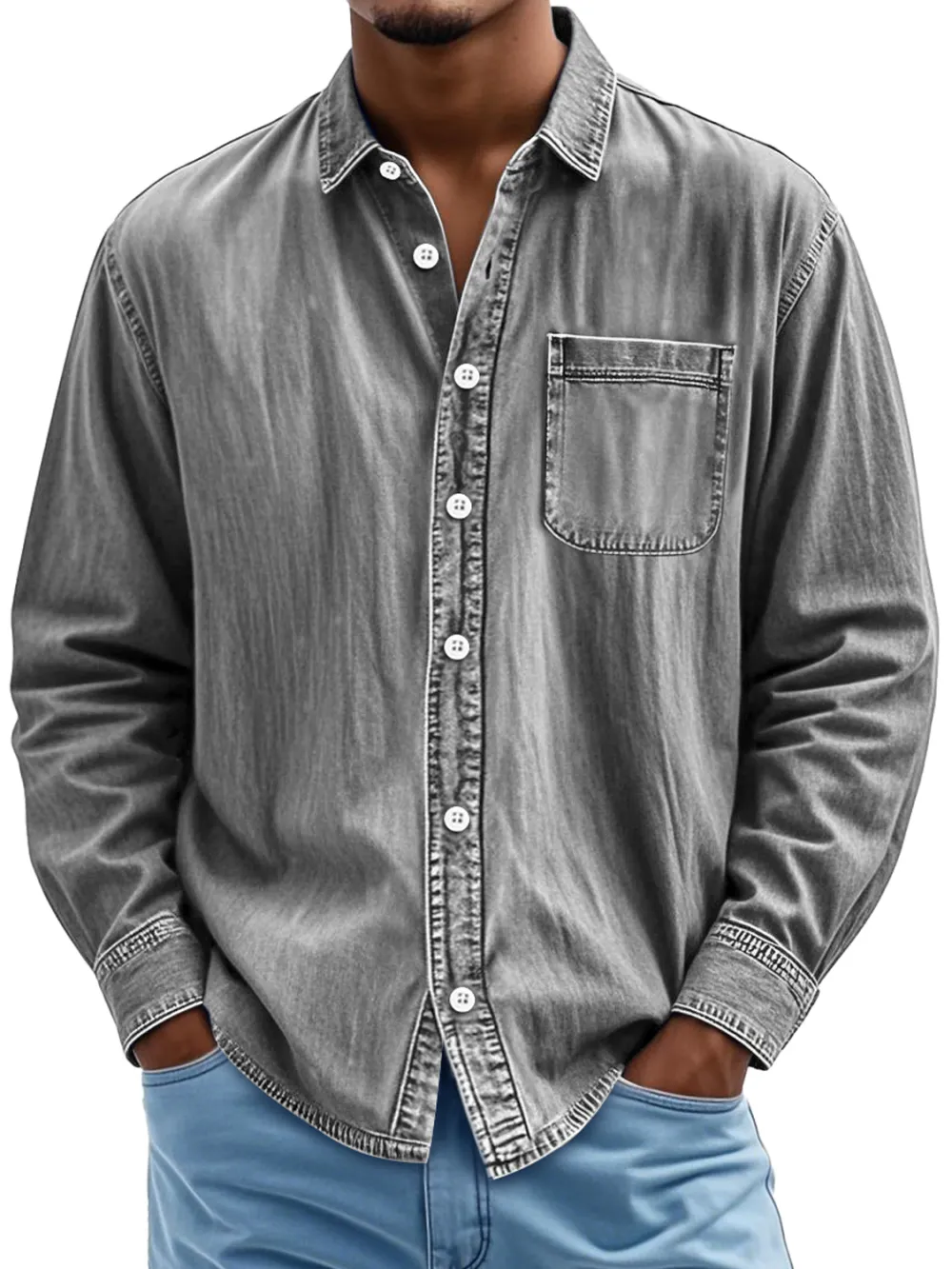 Heritage Long Sleeve Button Front Shirt
