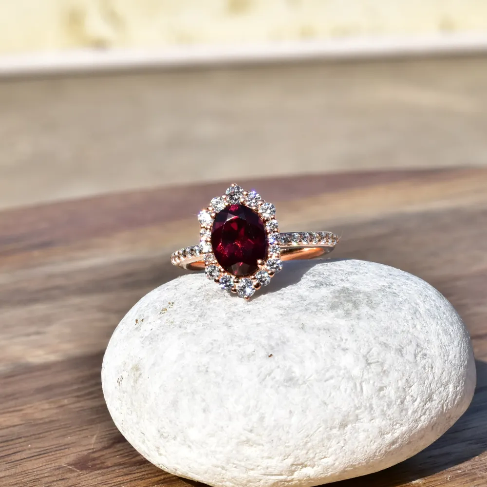 Bloom Garnet Ring