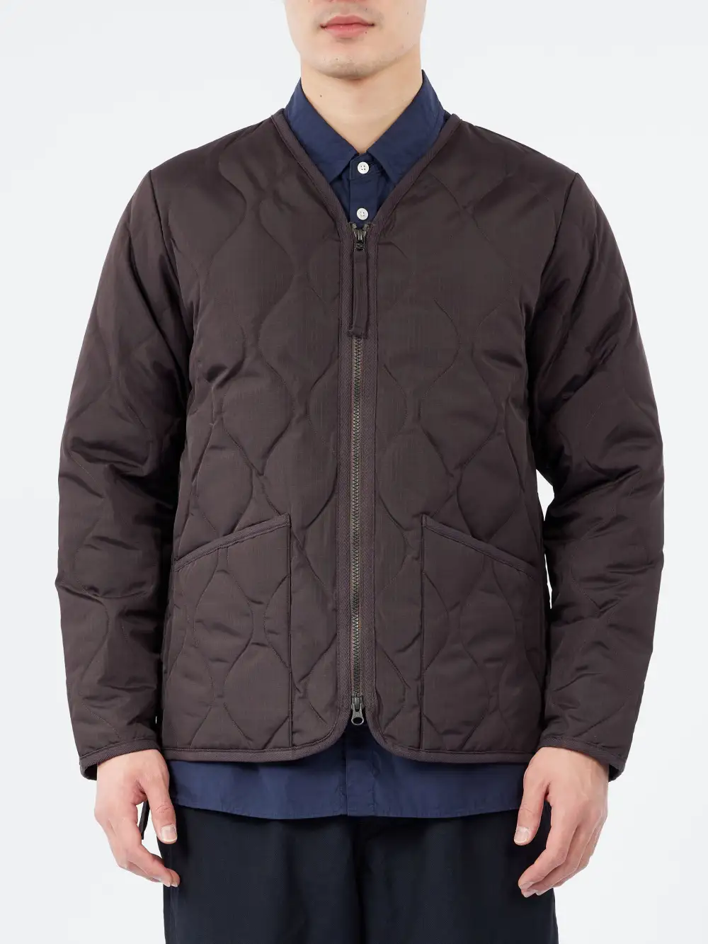 Men's V Neck Zip Front Jacket