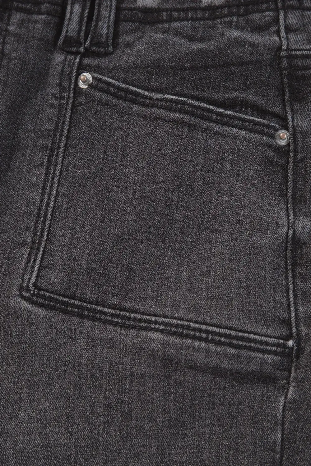 High Waisted Wide Leg Vintage Wash Denim Jeans