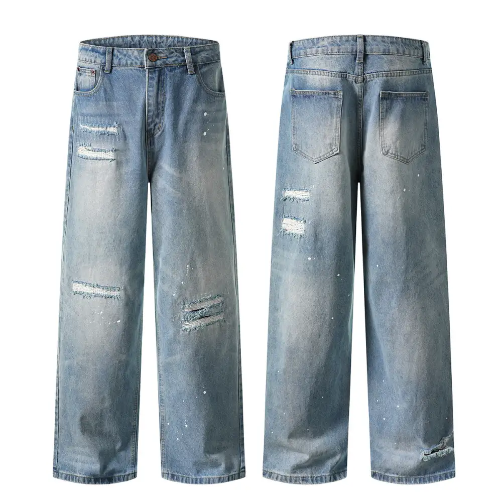 Casual Ripped Denim Jeans