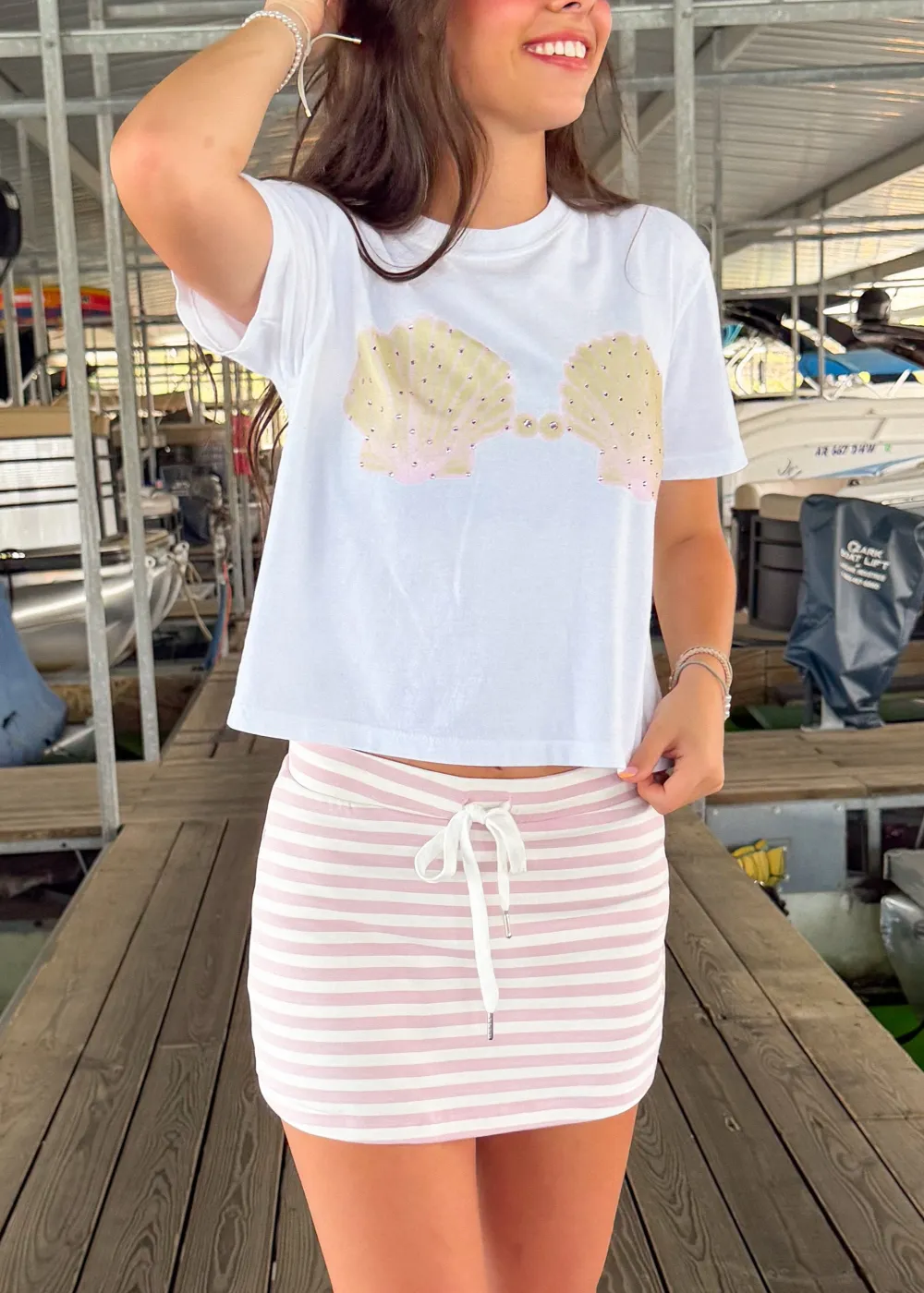 Rhinestone Mermaid Graphic Tee