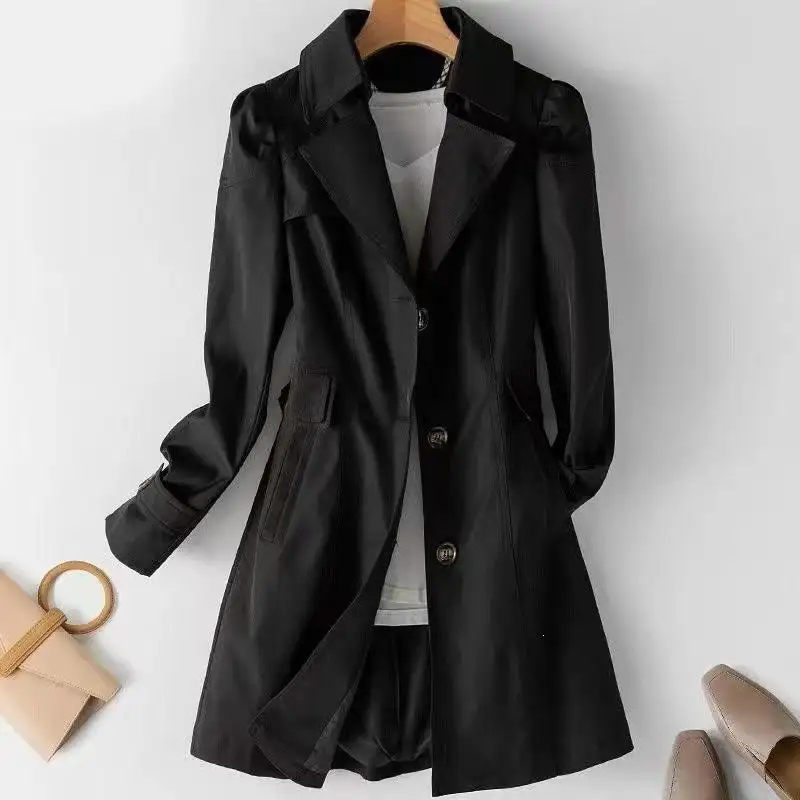 Relaxed Waist Tie Trench Coat
