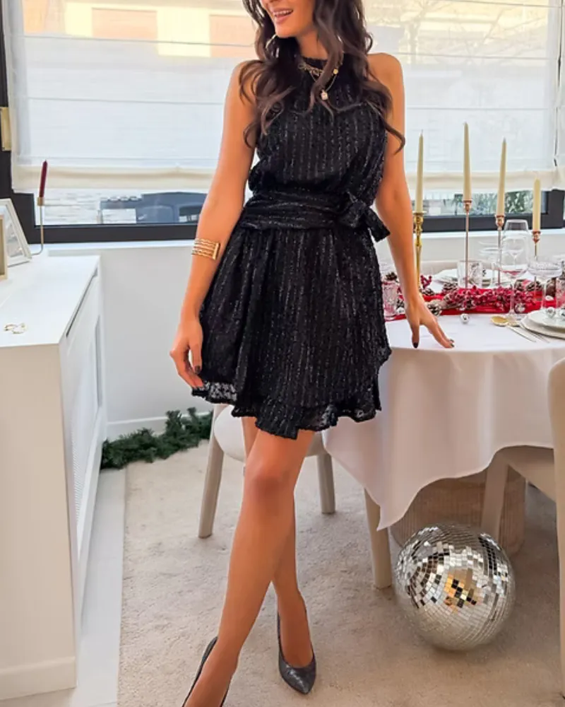 Easy Fit Sequined Mini Relaxed Fit Dress