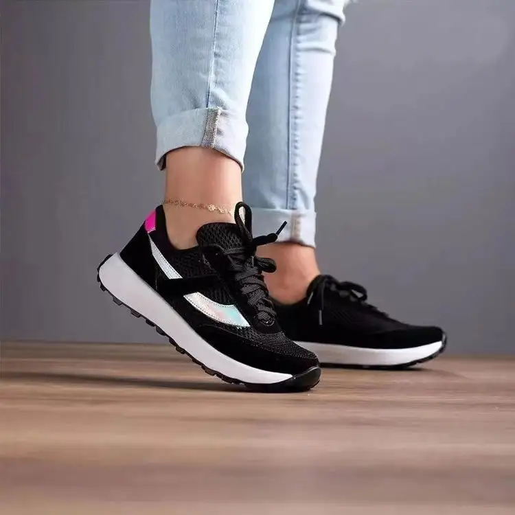 Round Toe Mesh Sneakers