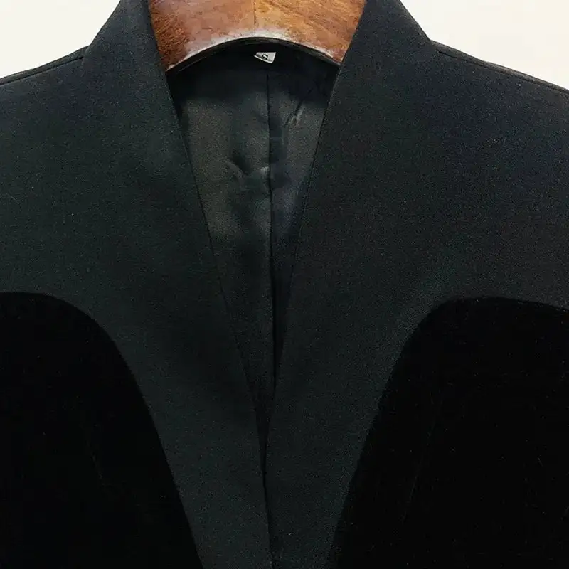 Velvet Patchwork Blazer