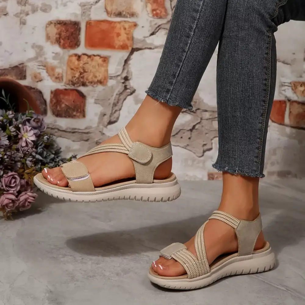 Lounge Open Toe Wedge Sandals