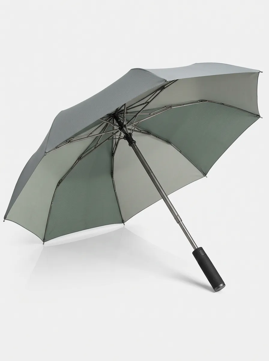 Foldable Grey Solid Canopy Umbrella