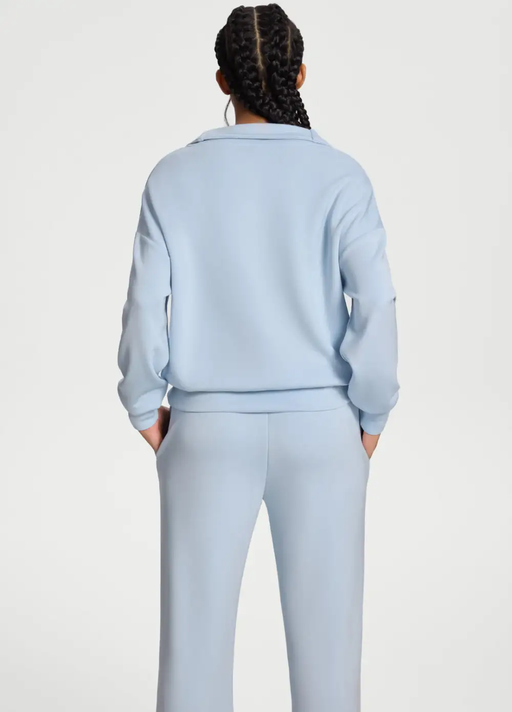 Relaxed Boxy Zip Collar Sweatshirt