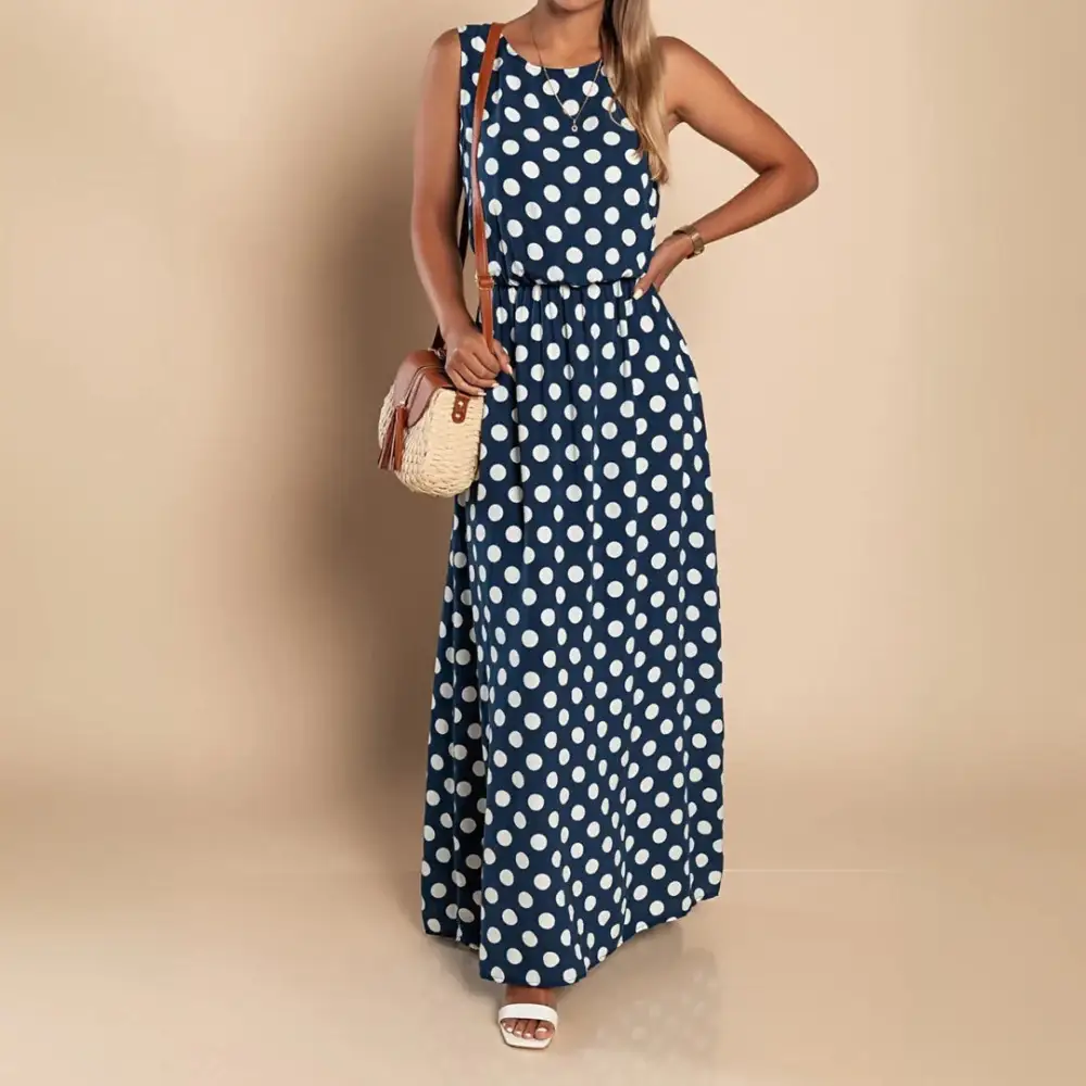 Avery Polka Dot Flow Maxi Dress