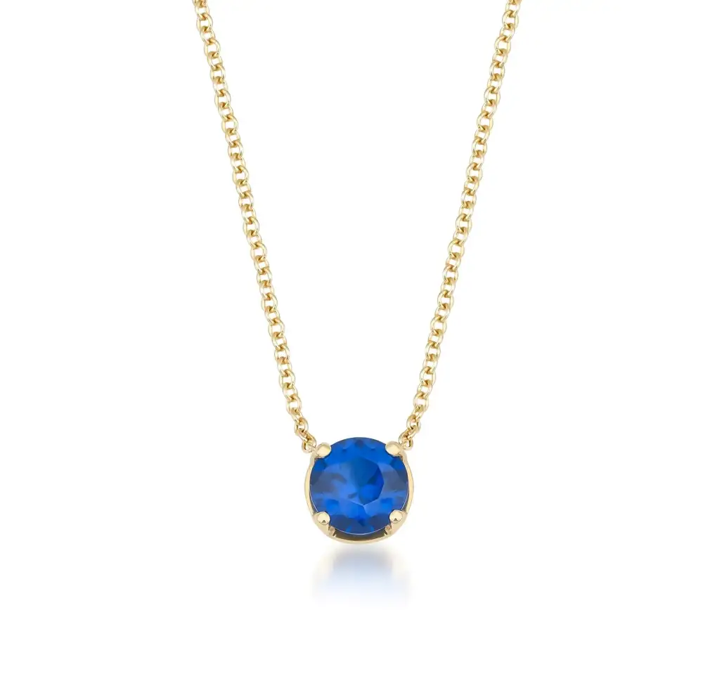 Solitaire Sapphire Necklace