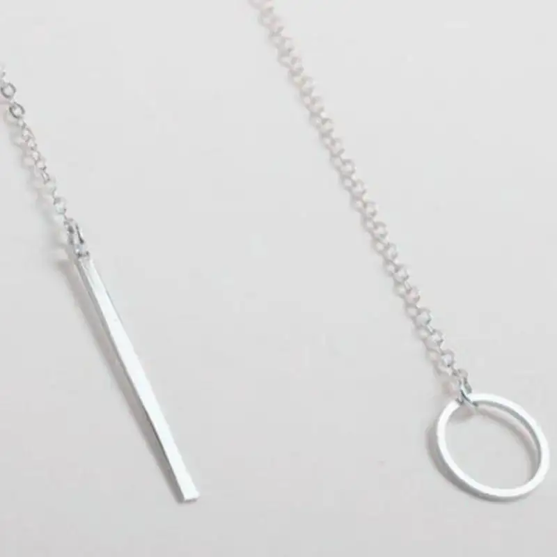 Minimalist Geometric Crystal Acrylic Pendant Necklace