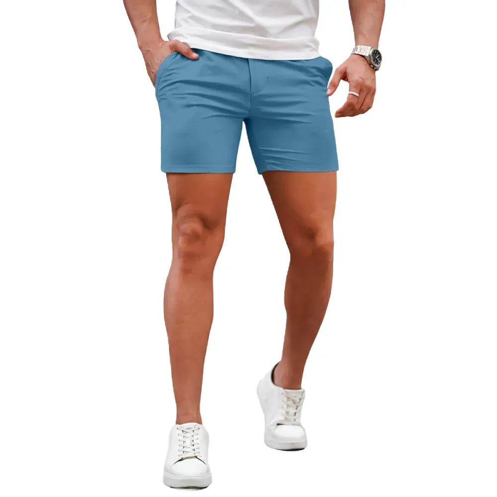 Men's 5 Inch Casual Stretch Slim Fit Chino Shorts
