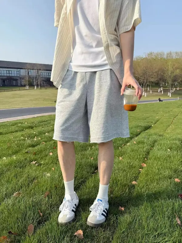 Raw Edge Sweat Shorts
