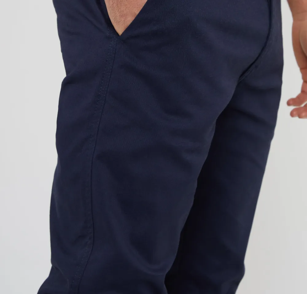 Men's Navy Slim-Fit Chino Pants