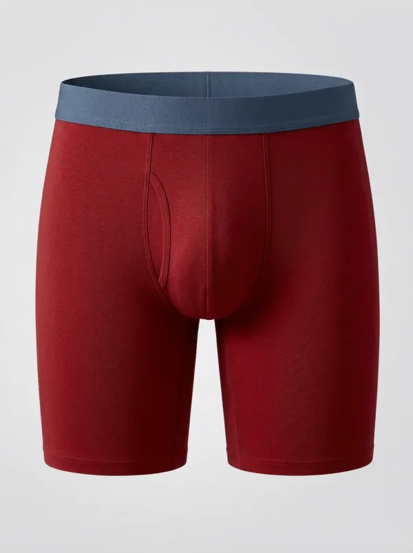 Men's Charcoal Grey Contrast Waistband Structured Pouch Boxer Briefs