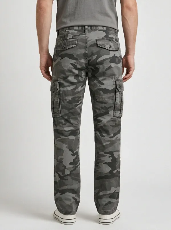Camouflage Military-Inspired Urban Camouflage Cargo Pants