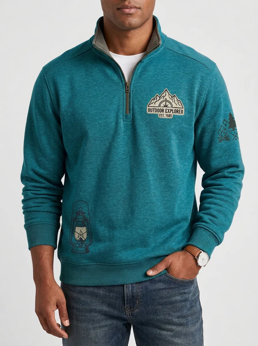 Men's Mountain Lantern Explorer Quarter Zip Sweatshirt