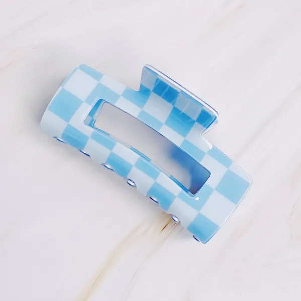 Checker Pattern Everyday Hair Claw