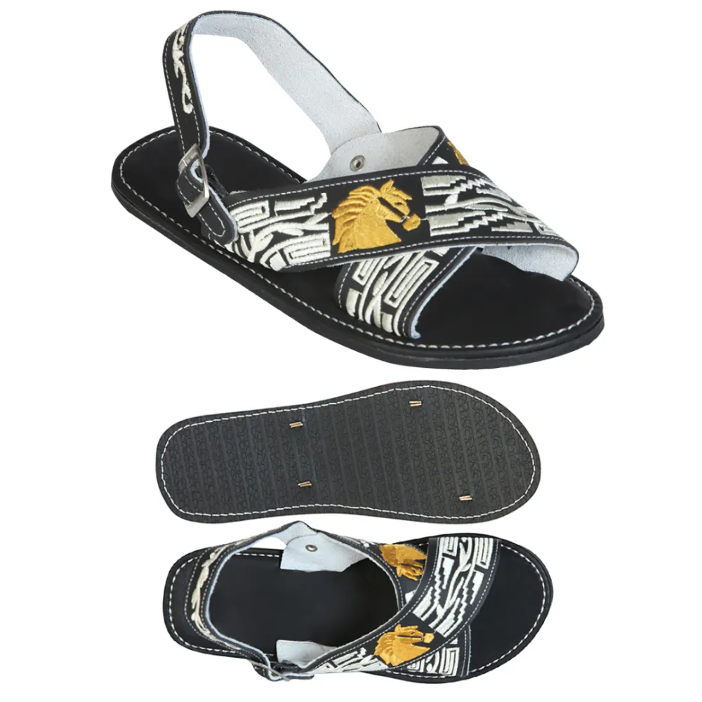 Braided Lattice Comfort Huarache Sandals