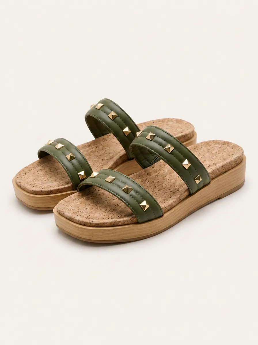 Everyday S Studded Cork Platform Sandals