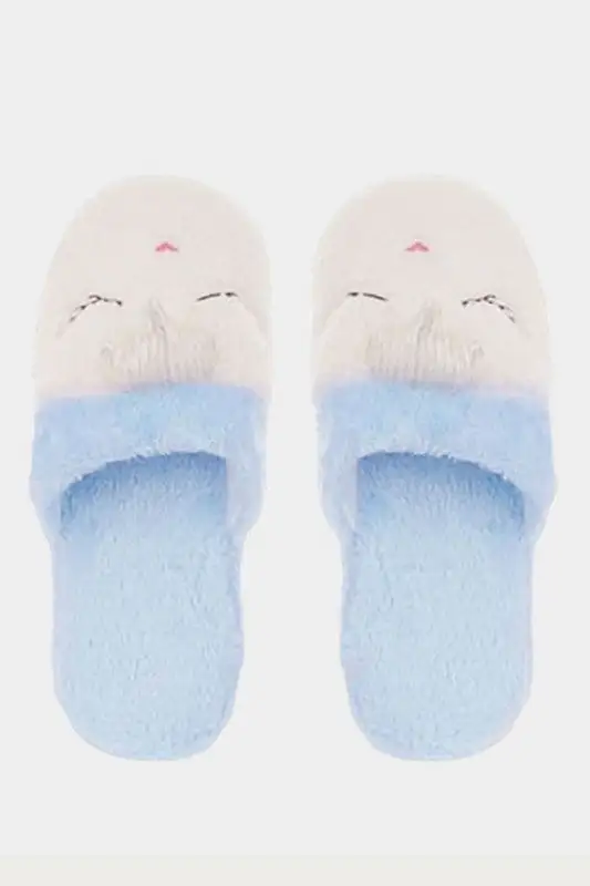 Fluffy Unicorn Motif Women's Casual Slippers