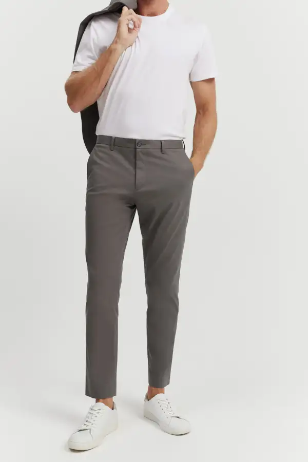 Men's Layered Slim Fit Stretch Pants