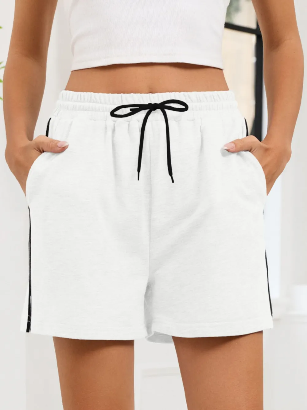 Boutique Drawstring Waist Shorts