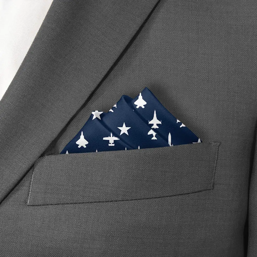 Modern Streamlined Military Motif Pocket Square