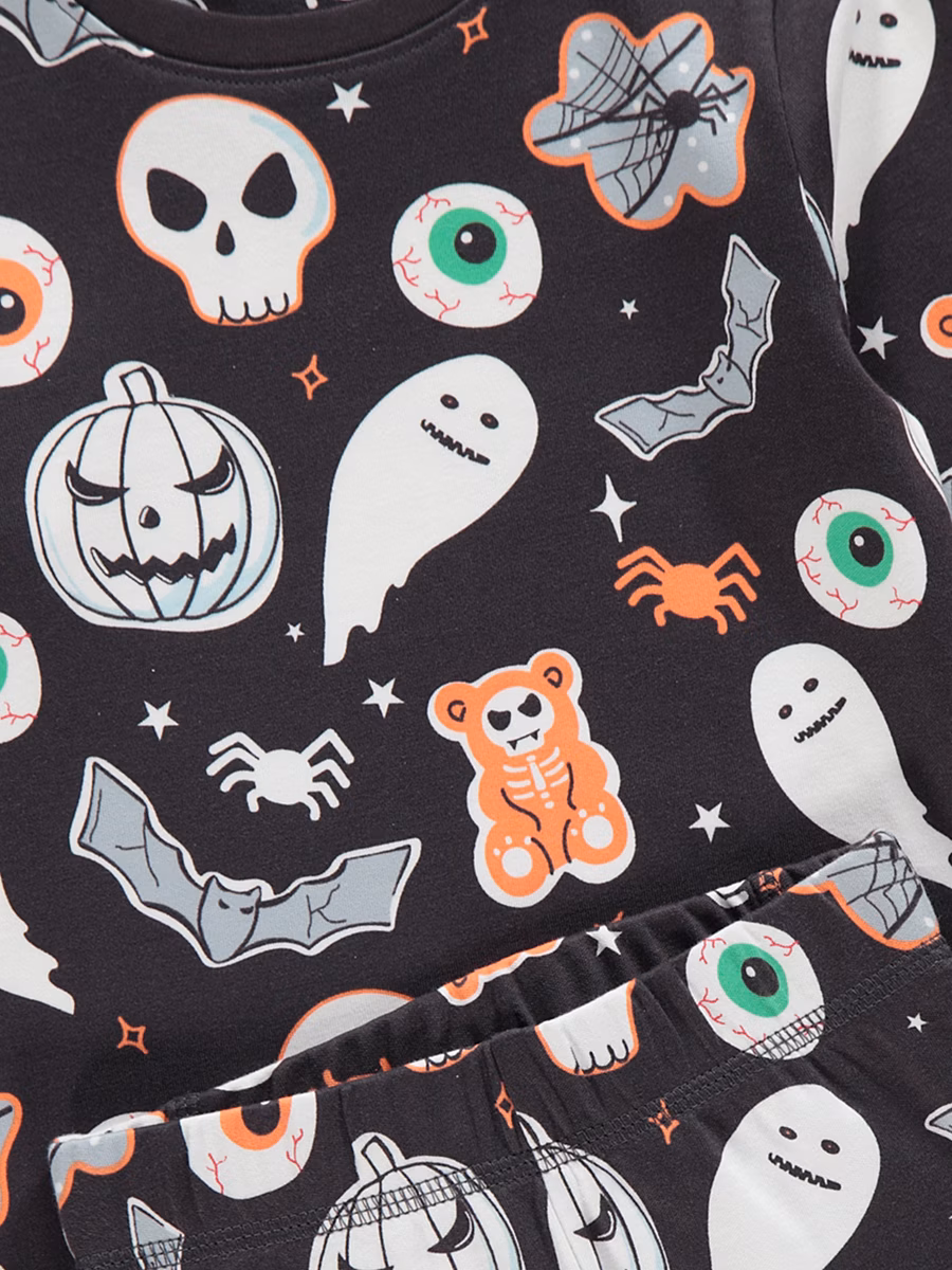 Black Halloween Pyjamas detail 1