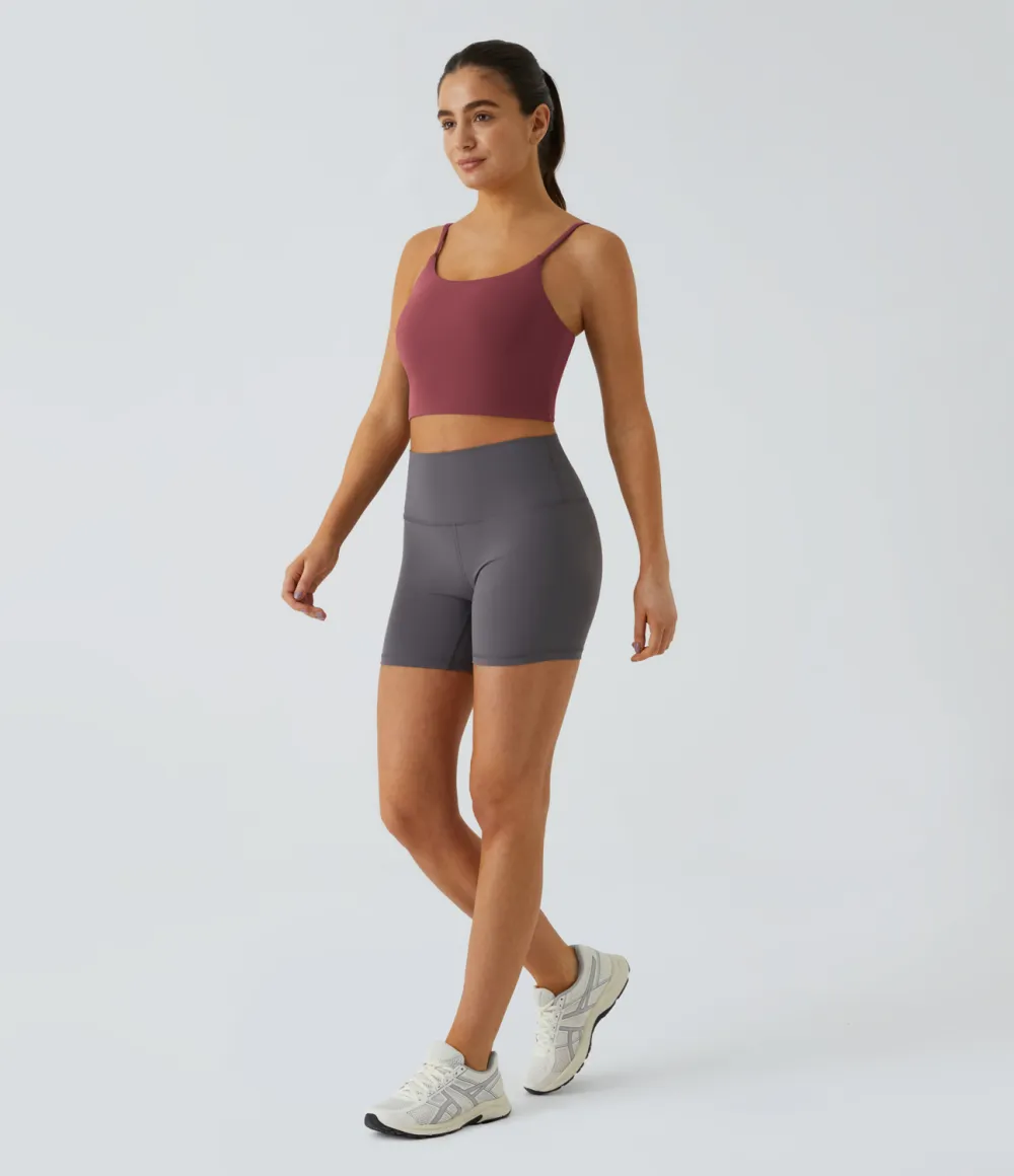 Basic Padded Workout Cropped Tank Top