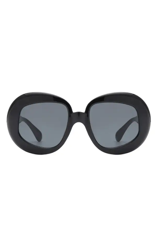 Sleek Oval Round Frame Sunglasses